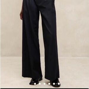 Banana republic factory nwt Linen-Blend Wide-Leg Pleated Trouser sz 14